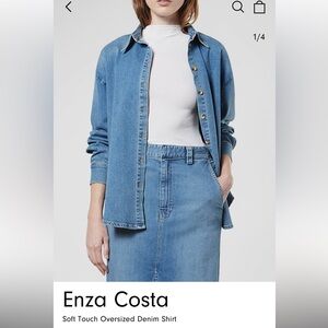 NWOT Enza Costa Denim Shirt